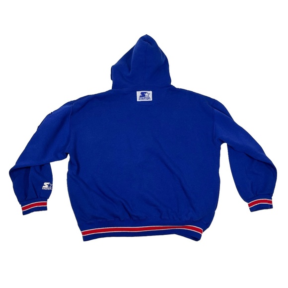 Vintage Starter 90s New York Rangers Hoodie NHL Hockey Script Pullover - Picture 6 of 6